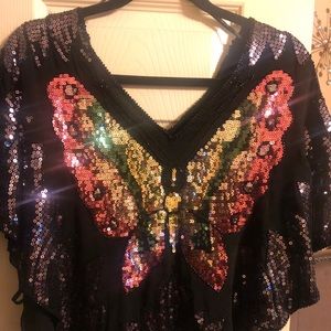 Sequins Butterfly Cape